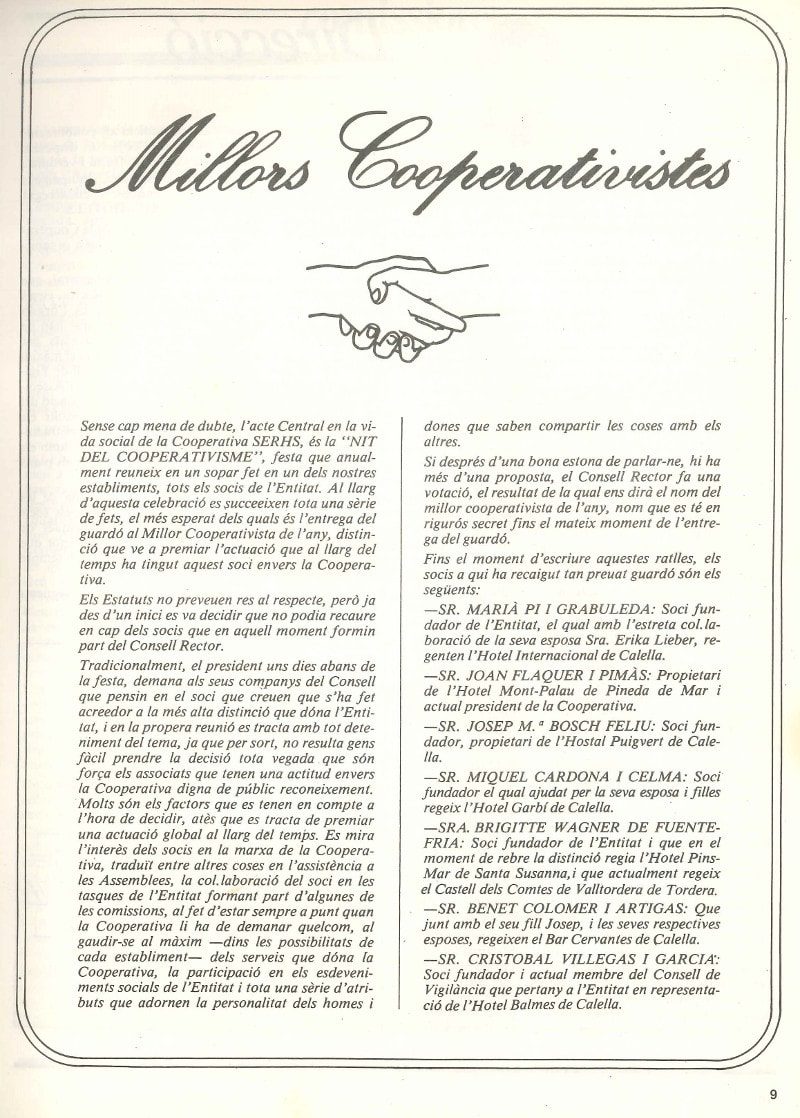 En el 1984 se escribió el primer artículo sobre la Noche de SERHS